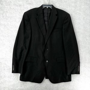 Hart Schaffner Marx‎ Sport Coat Mens 42L Black Loro Piana Cashmere Jacket